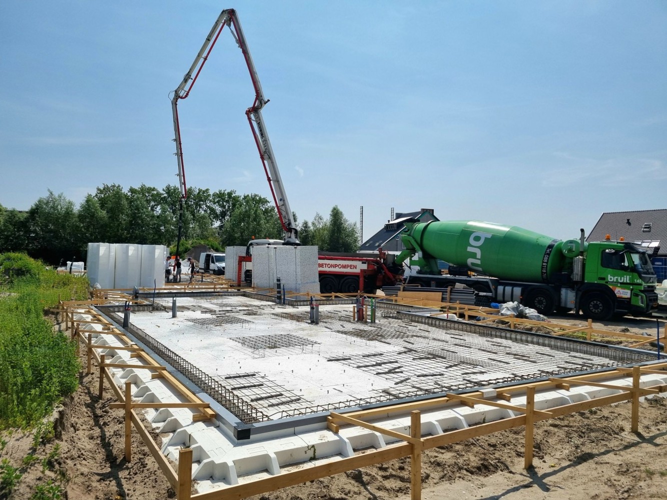 Hout Hof Weesp tijdens de bouw
