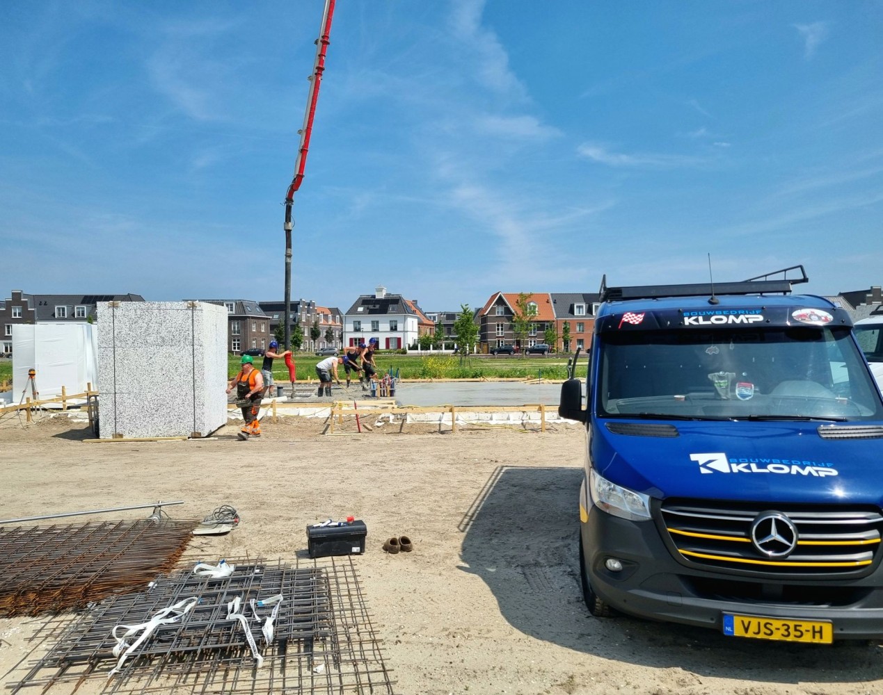 Hout Hof Weesp tijdens de bouw