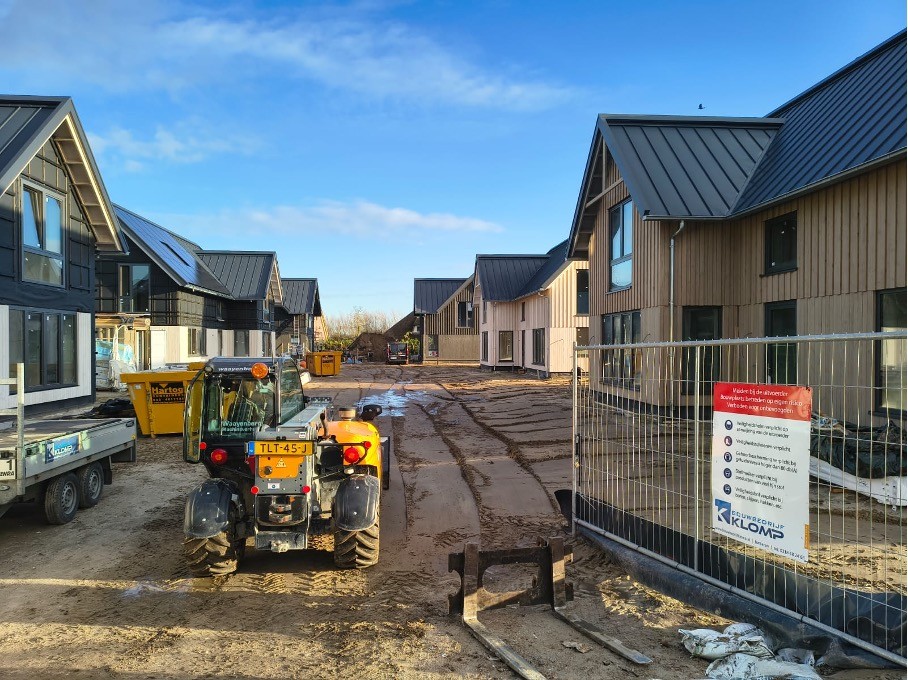 Hout Hof Weesp tijdens de bouw