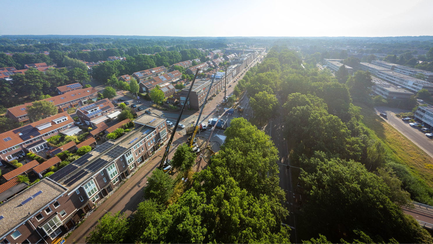 Boring onder de wijk waar de bouwkundige opname aan voorafging
